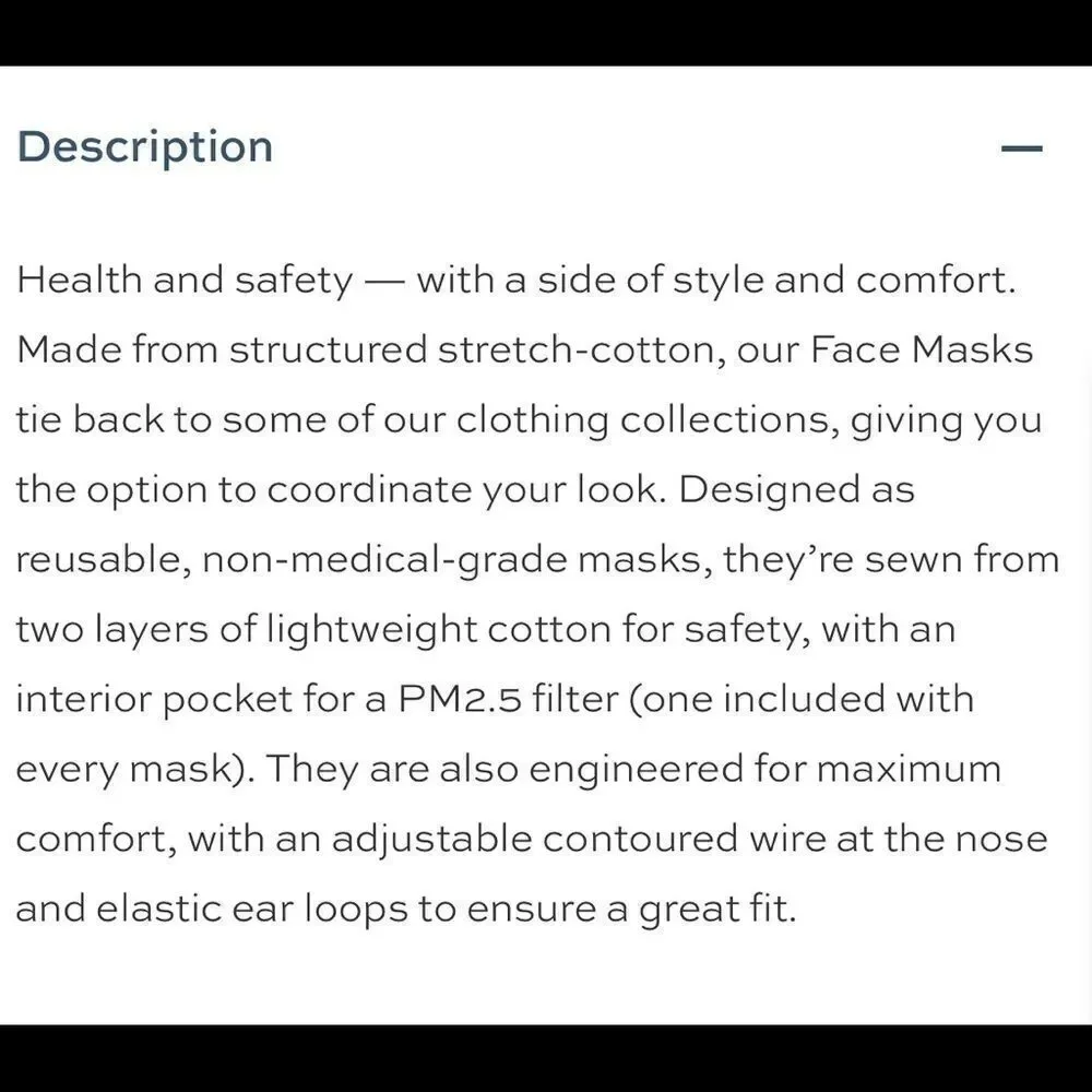 Draper James health safety